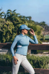 Equestrian Stockholm stone blue imperial top
