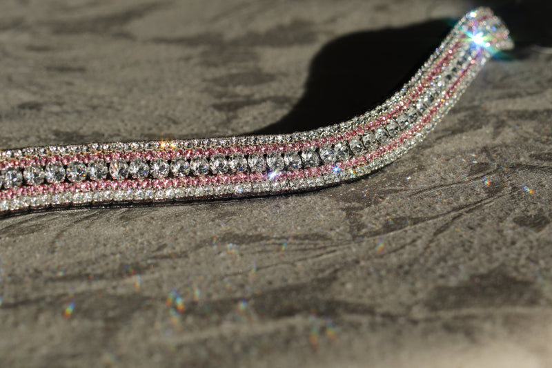 Equiture Custom Swarovski Megabling curve browband