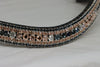 Equiture Swarovski Tiffany navy rose gold wave fade megabling curve browband