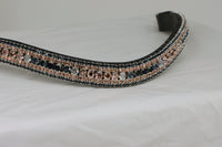 Equiture Swarovski Tiffany navy rose gold wave fade megabling curve browband